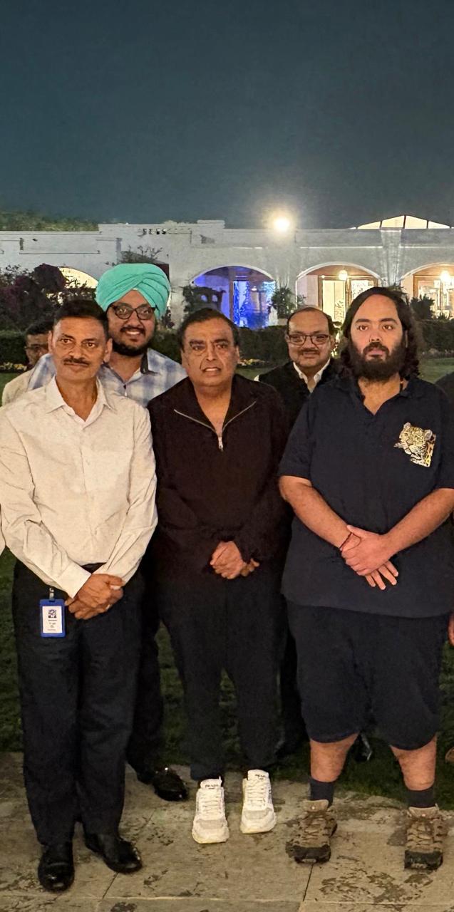 With Mukesh Dhirubhai Ambani and Anant Ambani